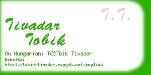 tivadar tobik business card